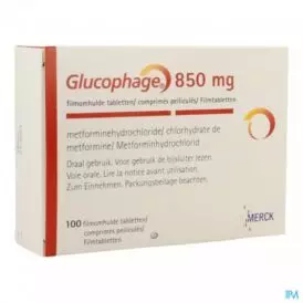 Glucophage (Metformin) Merck 850mg, 100tab (INT)